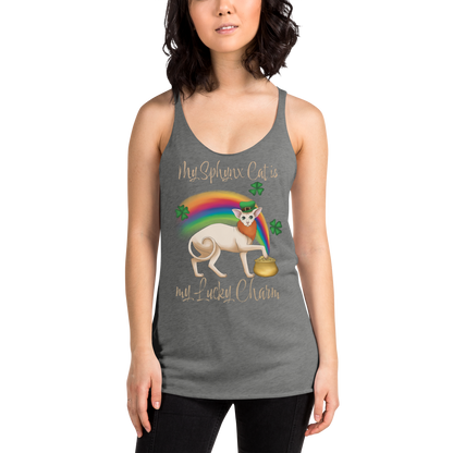 "MY SPHYNX CAT IS MY LUCKY CHARM" TANK