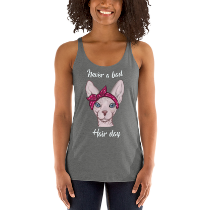 "NEVER A BAD HAIR DAY" SPHYNX TANK