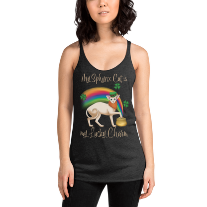 "MY SPHYNX CAT IS MY LUCKY CHARM" TANK