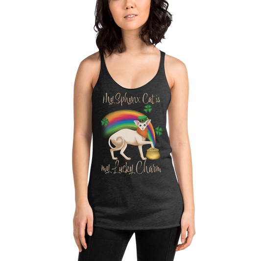 "MY SPHYNX CAT IS MY LUCKY CHARM" TANK