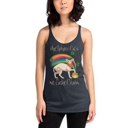 "MY SPHYNX CAT IS MY LUCKY CHARM" TANK