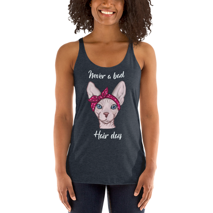 "NEVER A BAD HAIR DAY" SPHYNX TANK