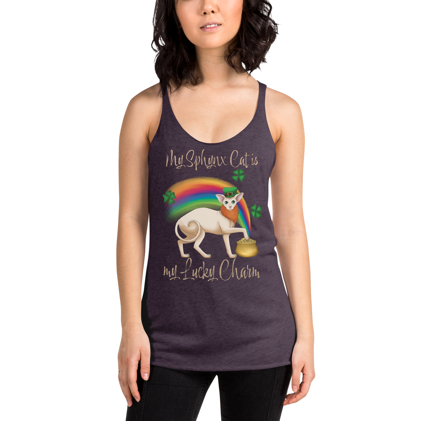 "MY SPHYNX CAT IS MY LUCKY CHARM" TANK