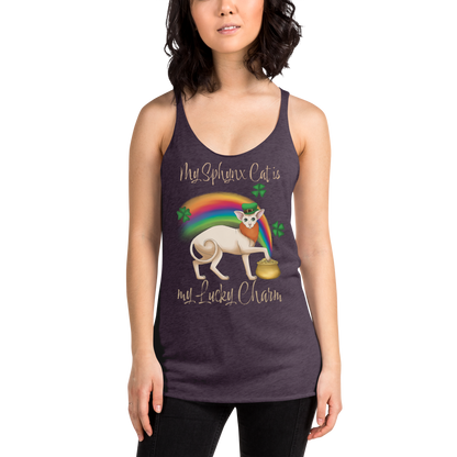 "MY SPHYNX CAT IS MY LUCKY CHARM" TANK