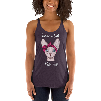 "NEVER A BAD HAIR DAY" SPHYNX TANK