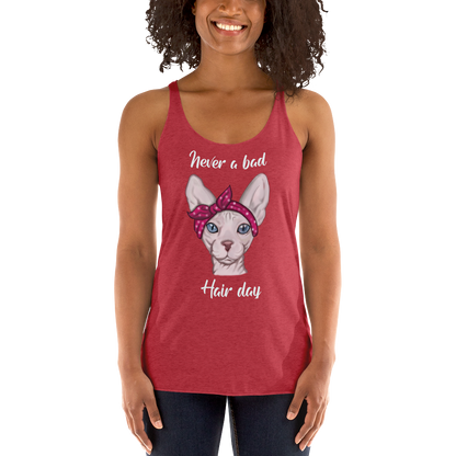 "NEVER A BAD HAIR DAY" SPHYNX TANK