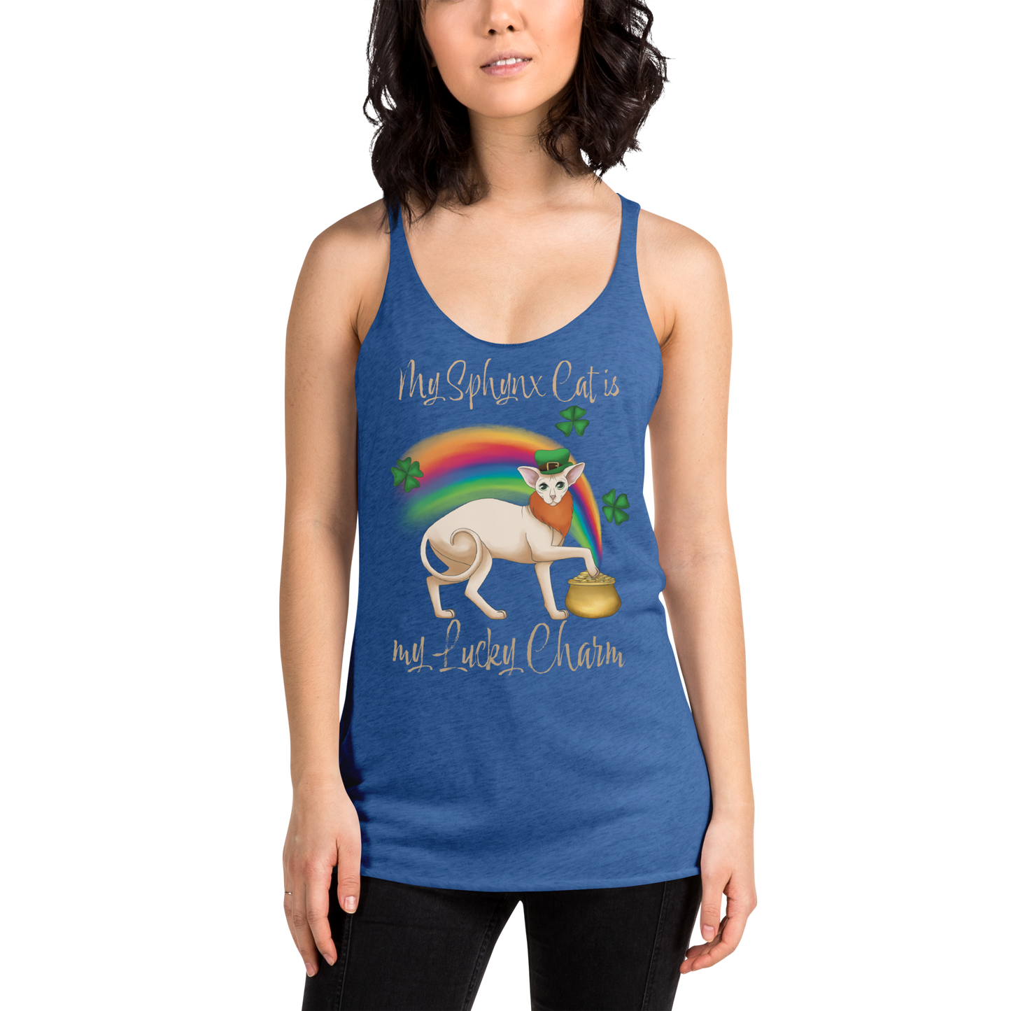 "MY SPHYNX CAT IS MY LUCKY CHARM" TANK