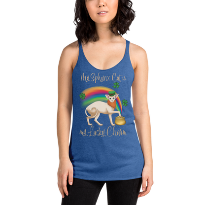 "MY SPHYNX CAT IS MY LUCKY CHARM" TANK