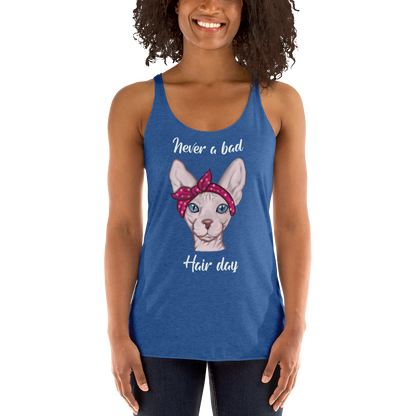 "NEVER A BAD HAIR DAY" SPHYNX TANK