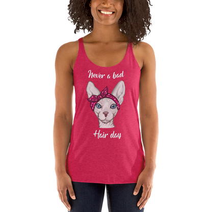 "NEVER A BAD HAIR DAY" SPHYNX TANK