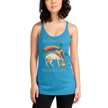 "MY SPHYNX CAT IS MY LUCKY CHARM" TANK
