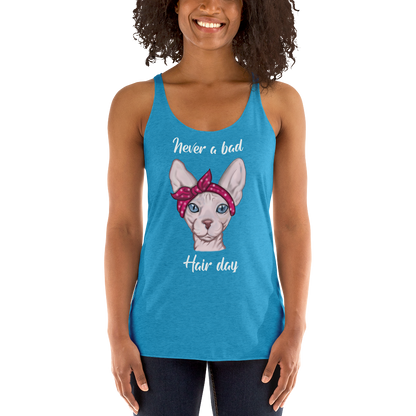 "NEVER A BAD HAIR DAY" SPHYNX TANK