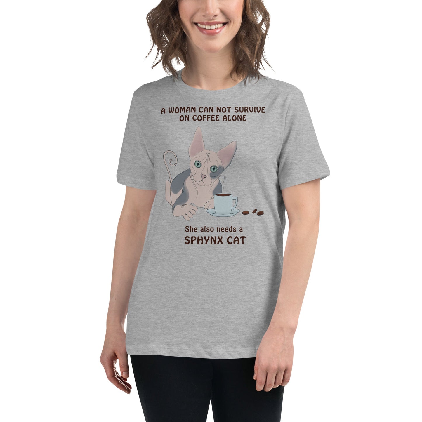 "WOMAN CANT SURVIVE ON COFFEE ALONE" TEE