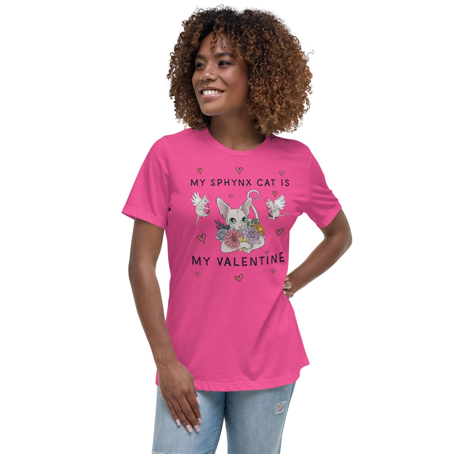 "MY SPHYNX CAT IS MY VALENTINE" TEE